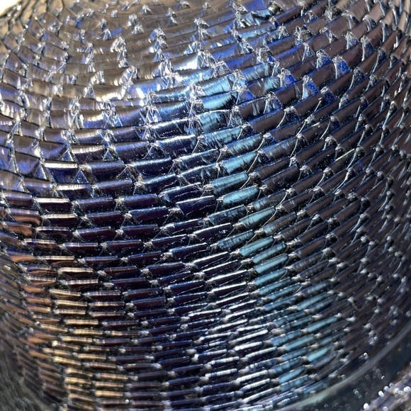Christine Original Vintage Union Made Plastic Woven Straw Look Fedora Type Hat main image 5